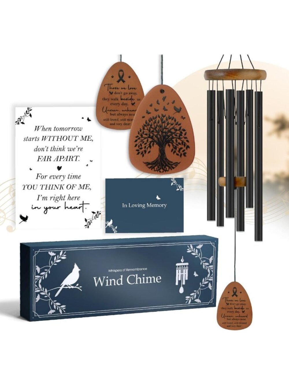 Sympathy Wind Chimes & Gift Baskets - Thoughtful Bereavement Gifts for Loss